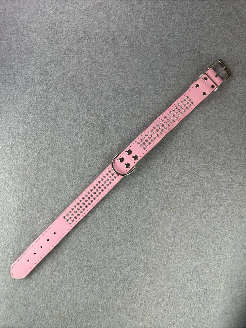 Bling Rhinestone Pink Dog Collar Adjustable
